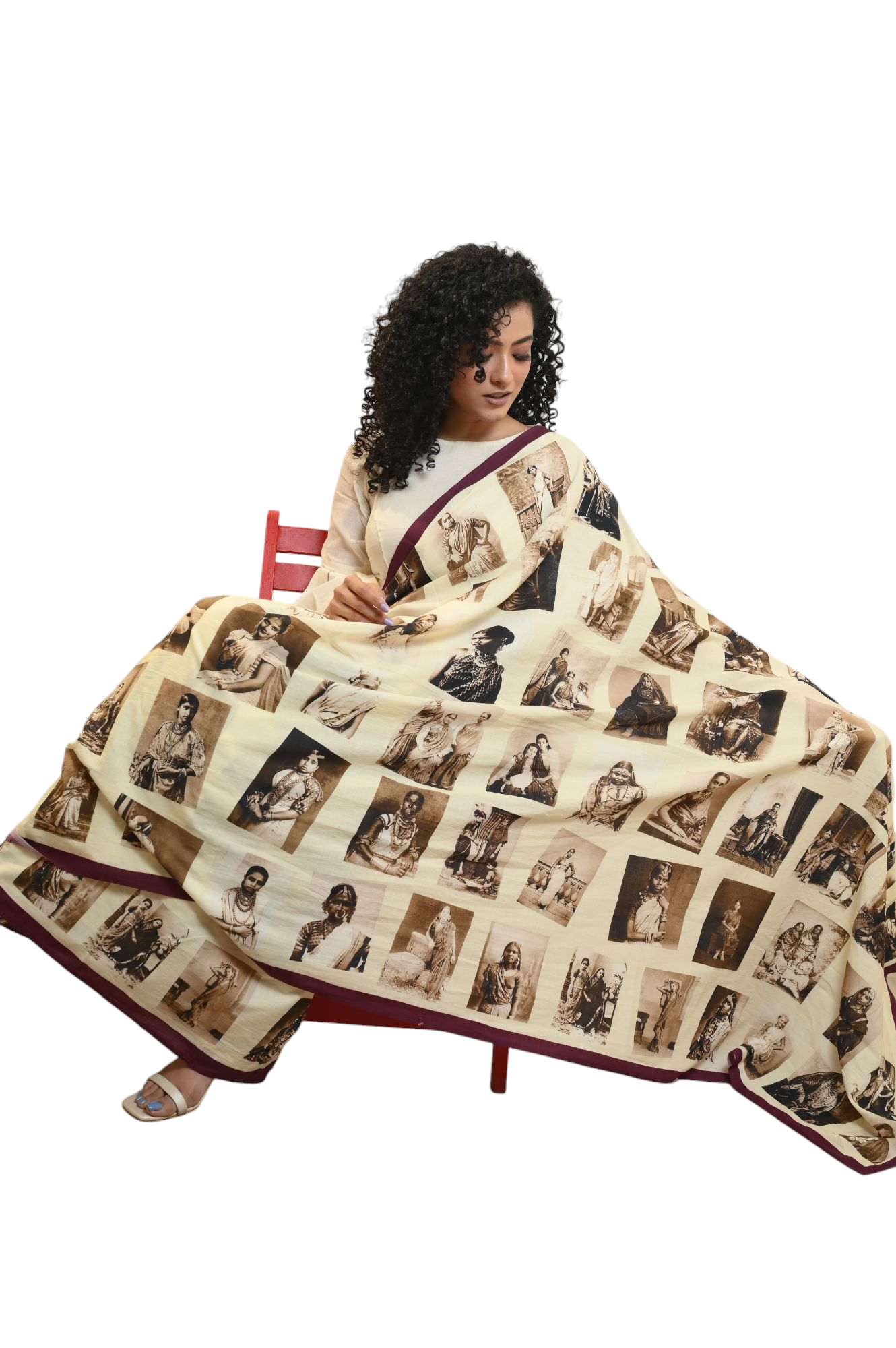 Vintage Indian Maharanis Saree