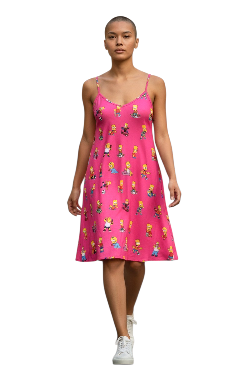 Pink Simpson Strappy Dress