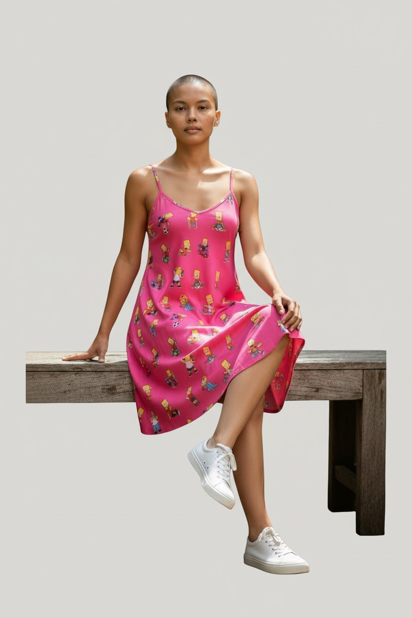 Pink Simpson Strappy Dress