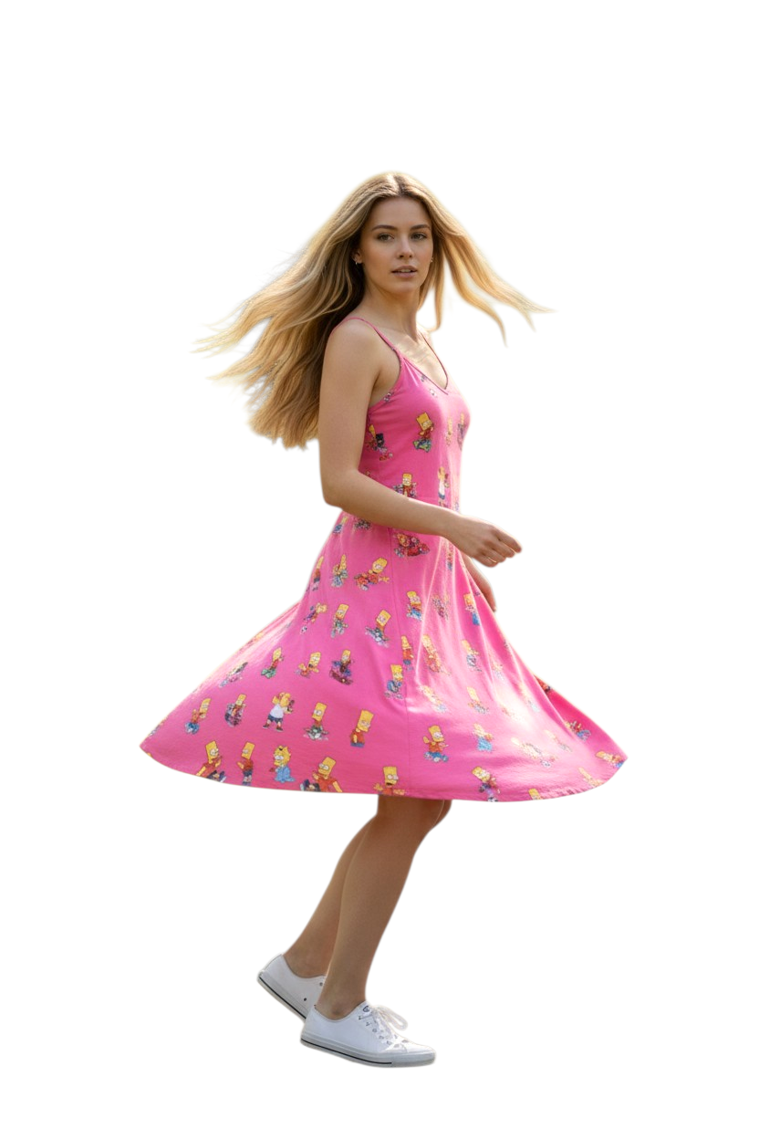Pink Simpson Strappy Dress