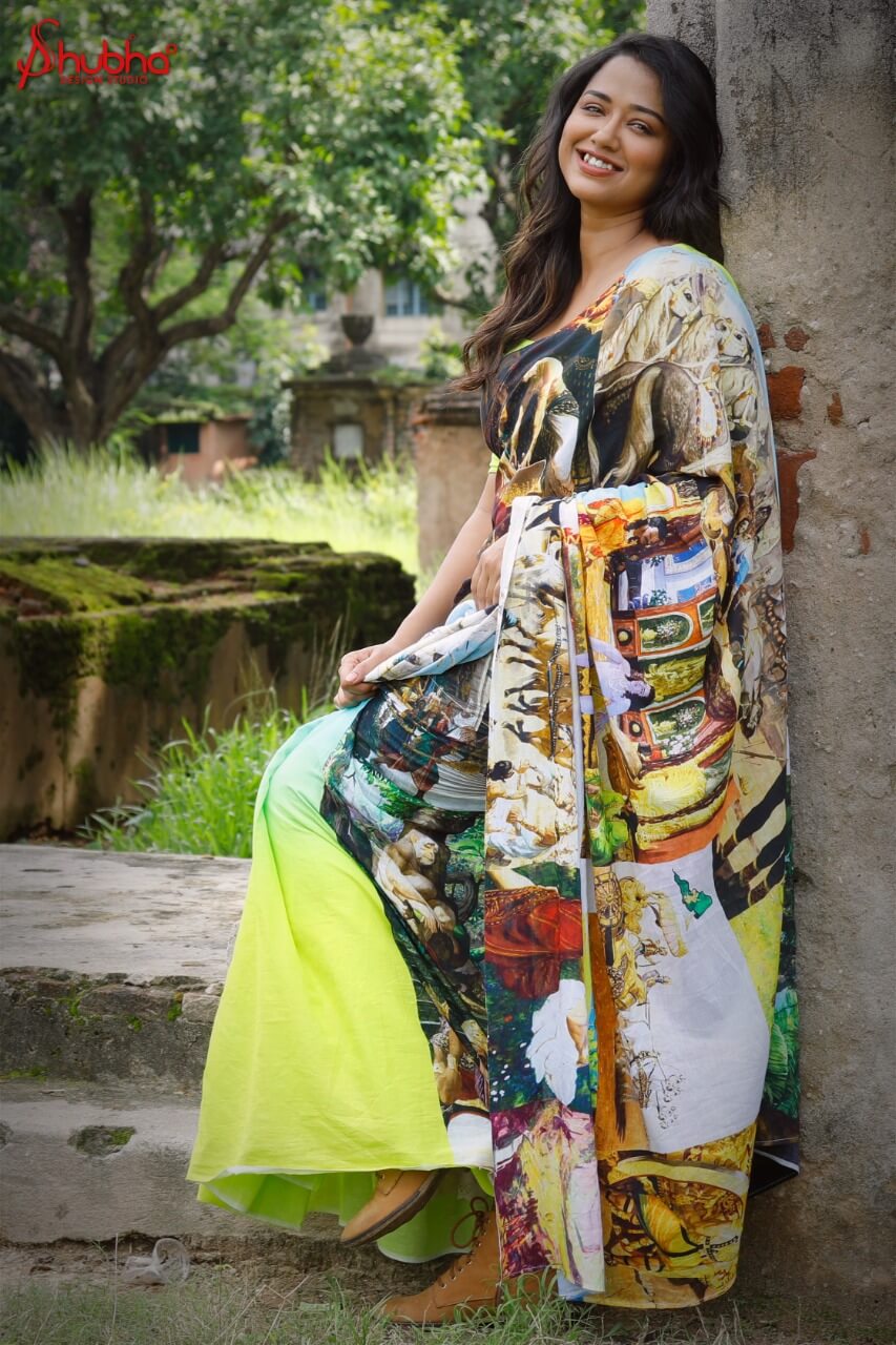 Mahabharata Printed Saree
