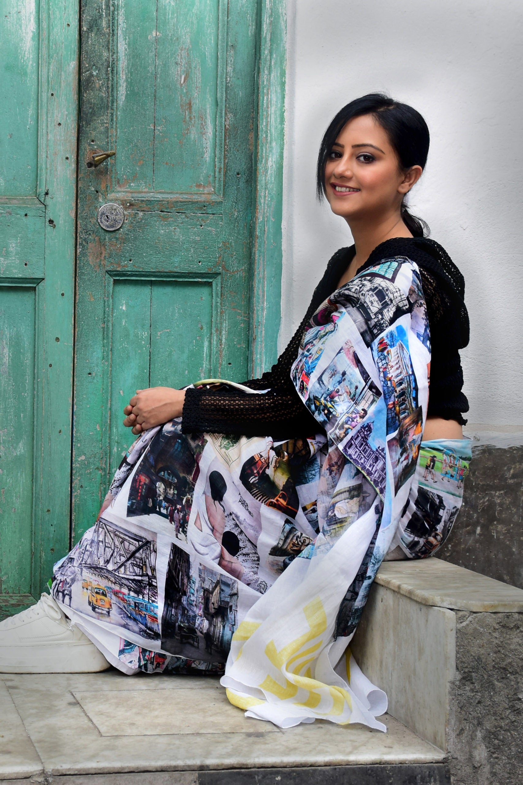 Kolkata Theme Saree