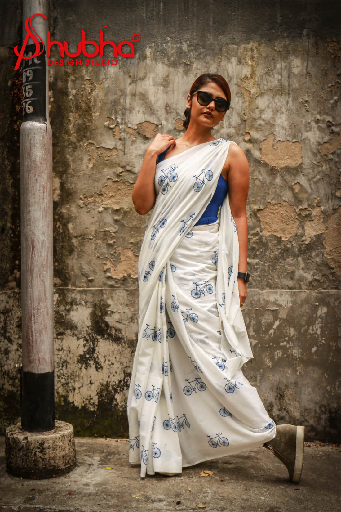 Bicycle Printed Saree