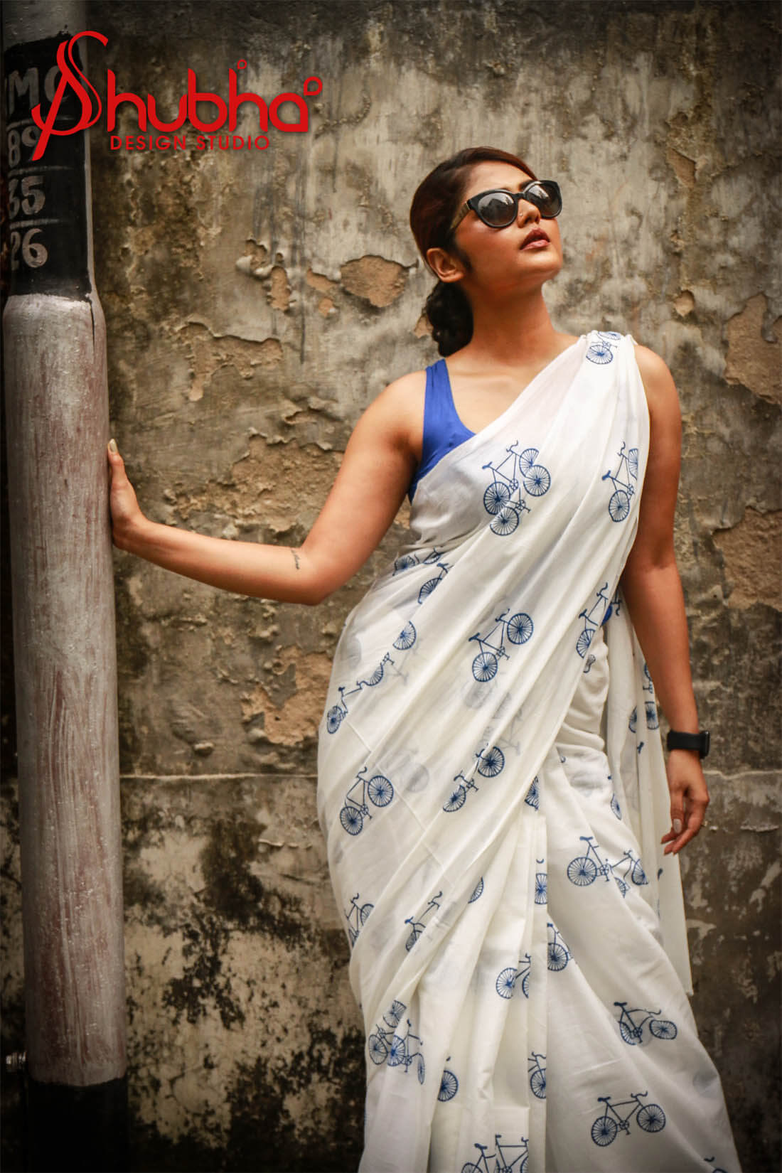 Bicycle Printed Saree