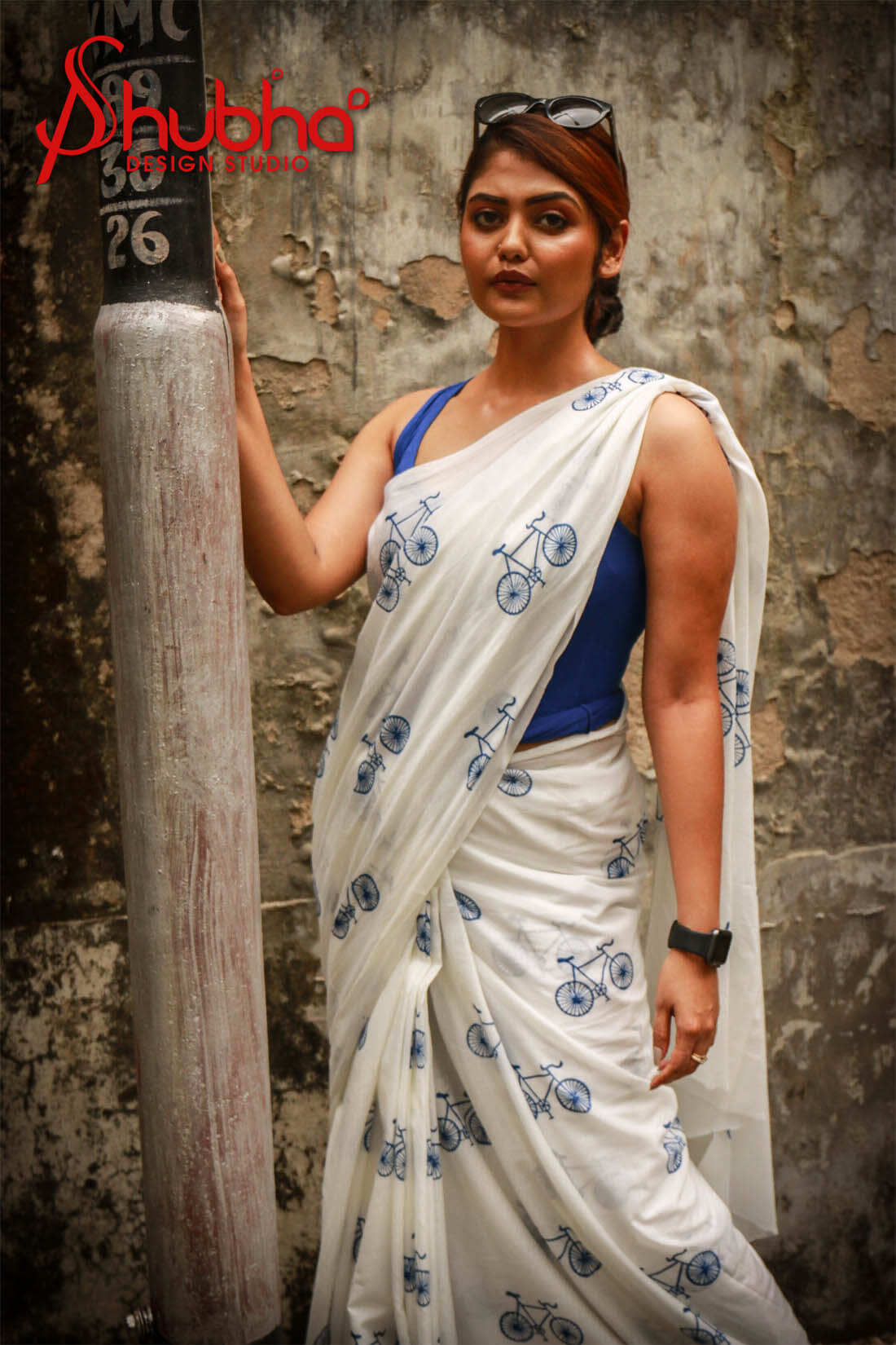 Bicycle Printed Saree