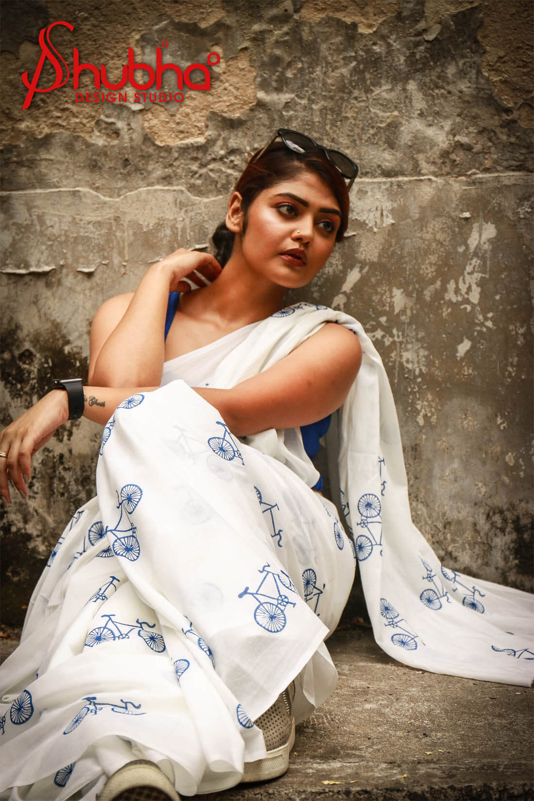 Bicycle Printed Saree