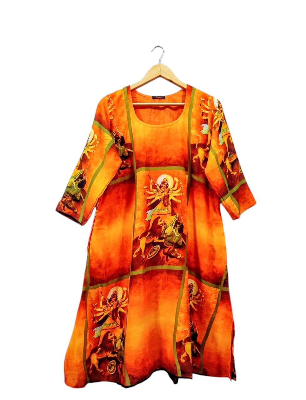 Durga Maa Printed Kurta Cum Dress
