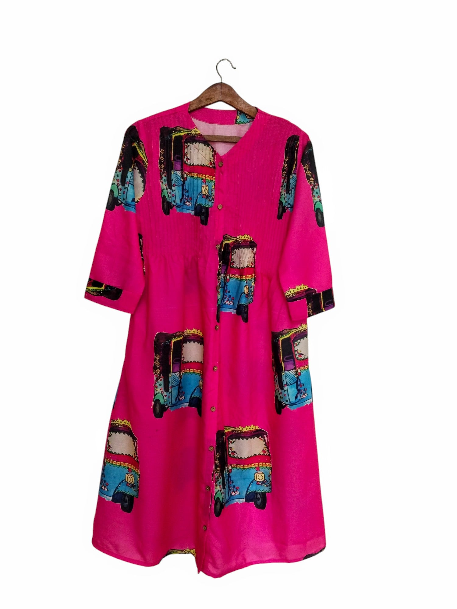 Auto Printed Jacket Cum Dress