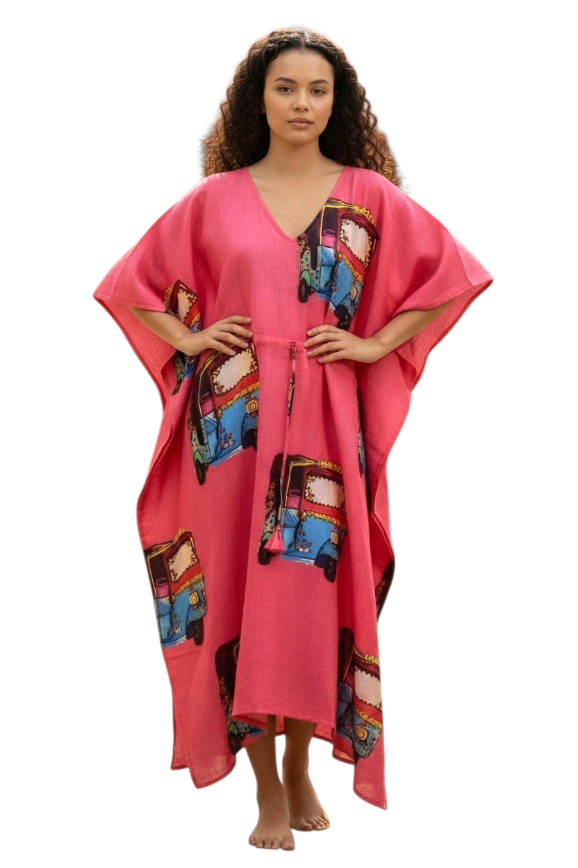 Pink Quirky Auto Kaftan