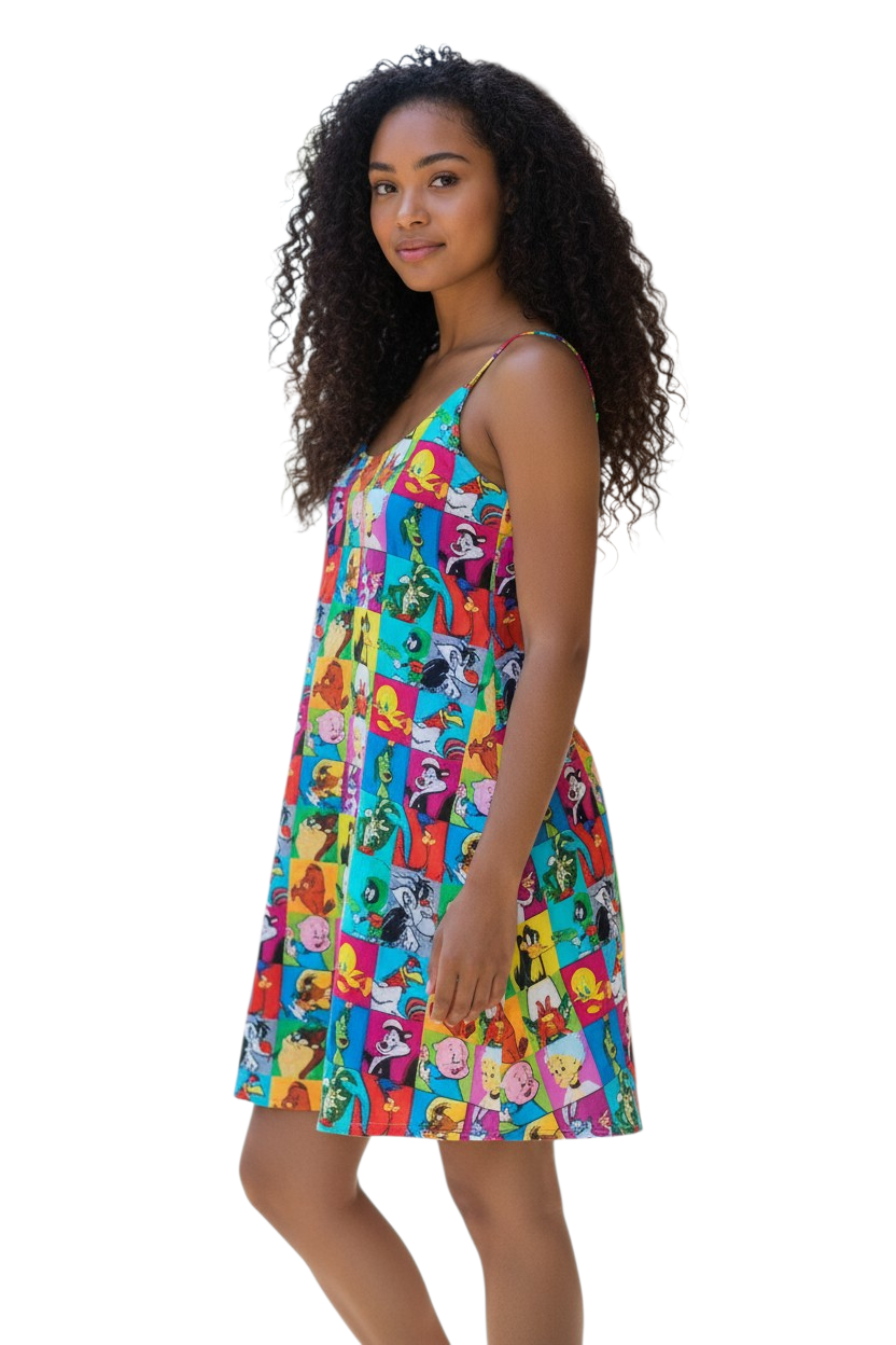 Looney Tunes Strappy Knee-Length Dress