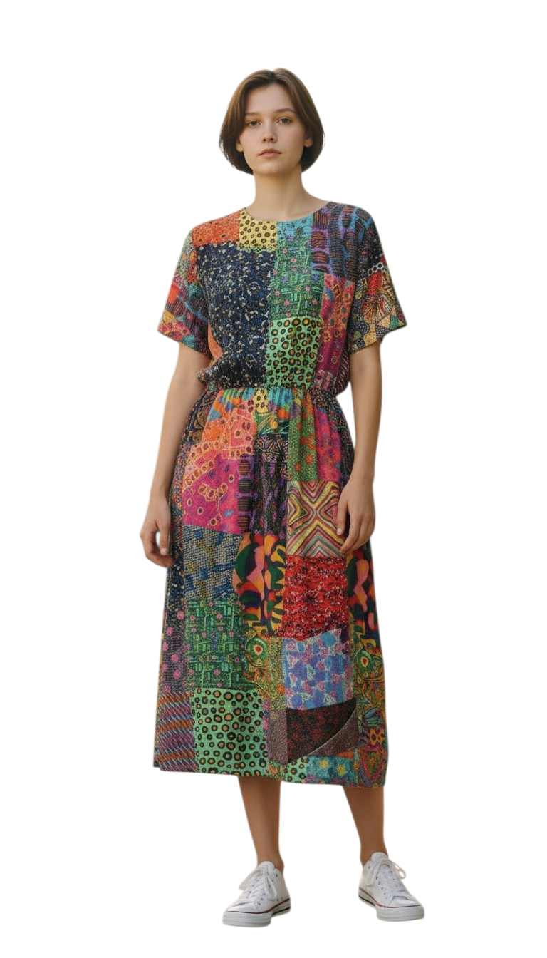 Boho Comfort Knee Length Dress