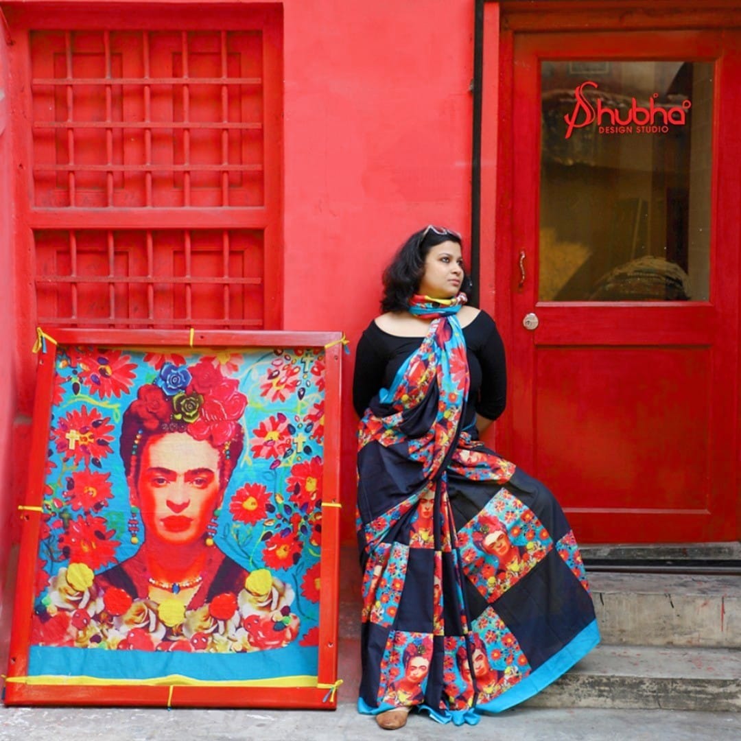 Frida Midnight Blue Saree