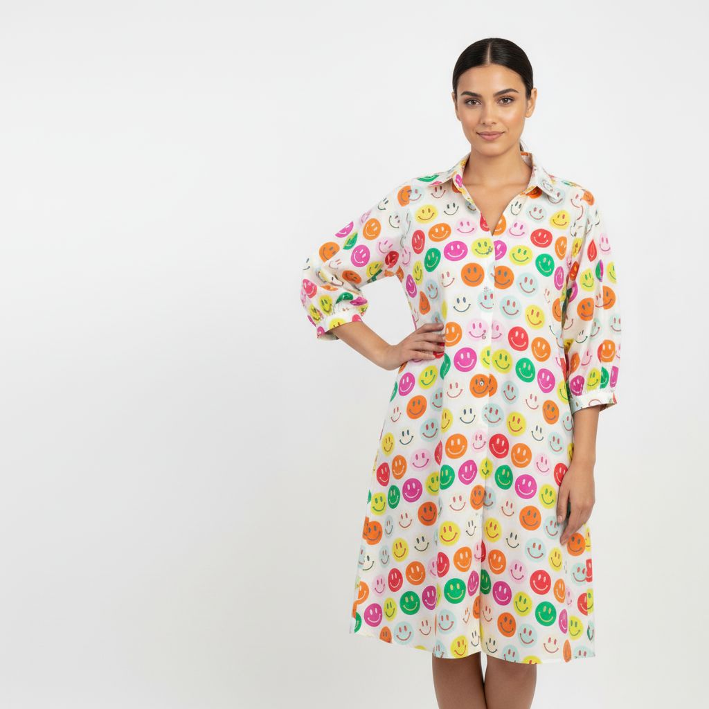 Smiley Shirt Dress