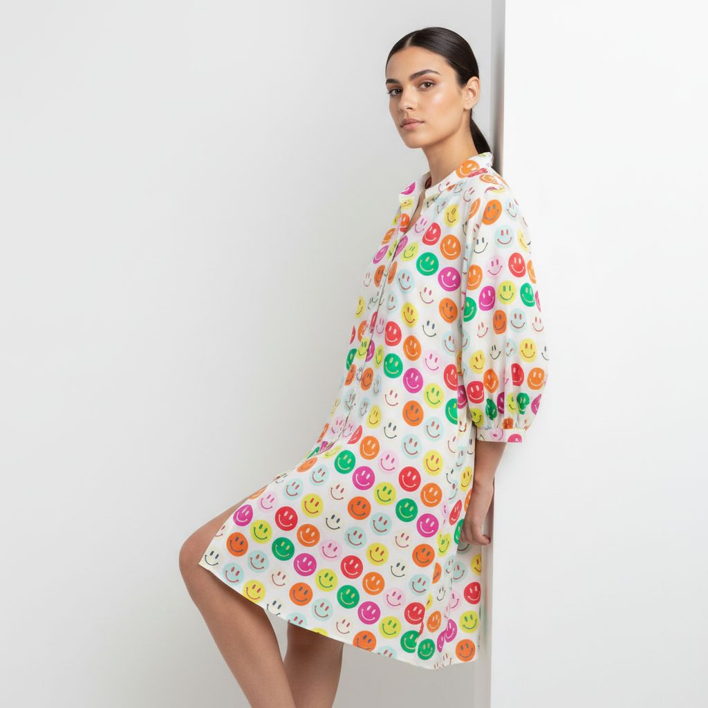 Smiley Shirt Dress