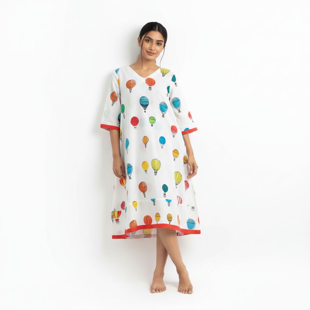 Parachute Printed Comfort A line Dress