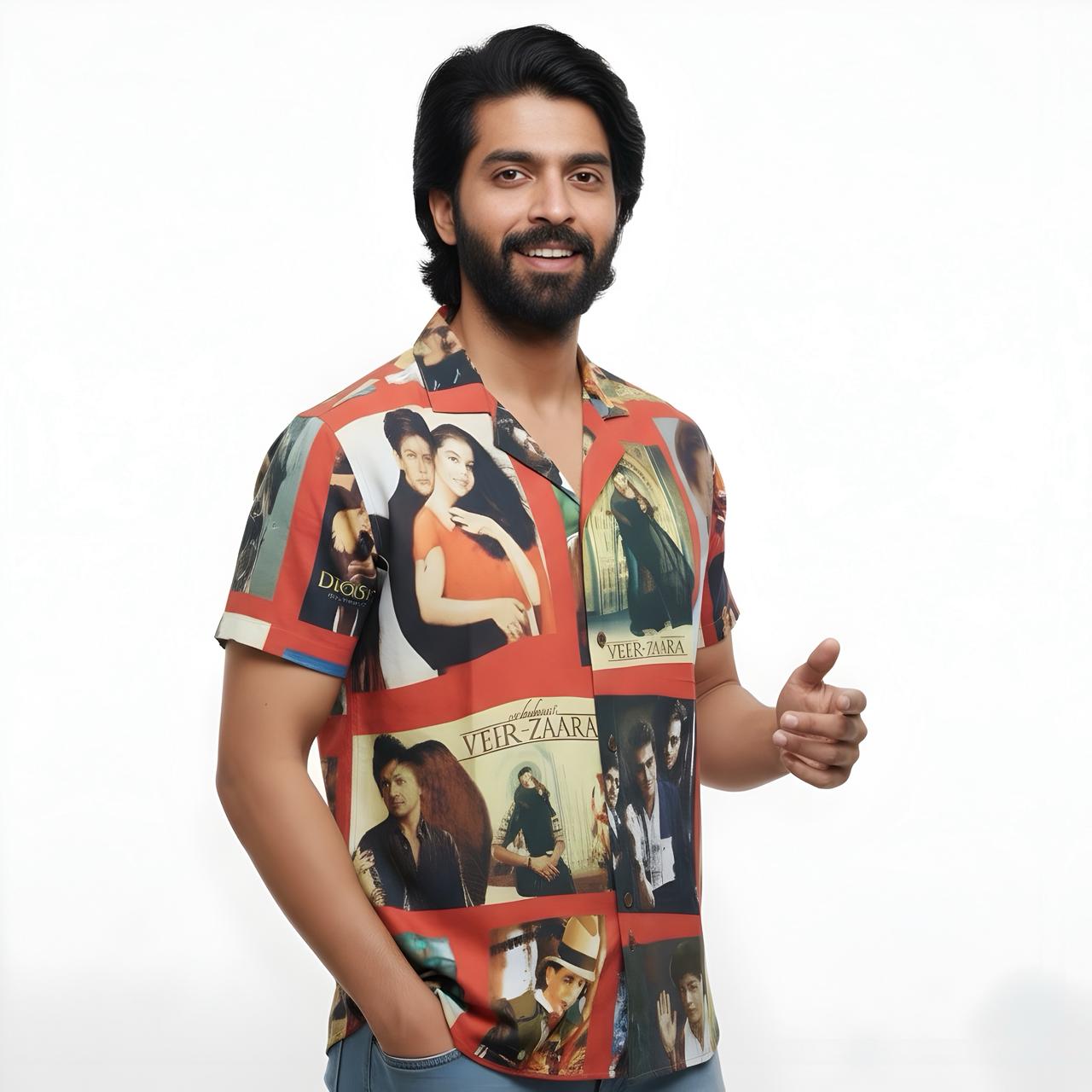 SRK Printed Ruby Red Shirt