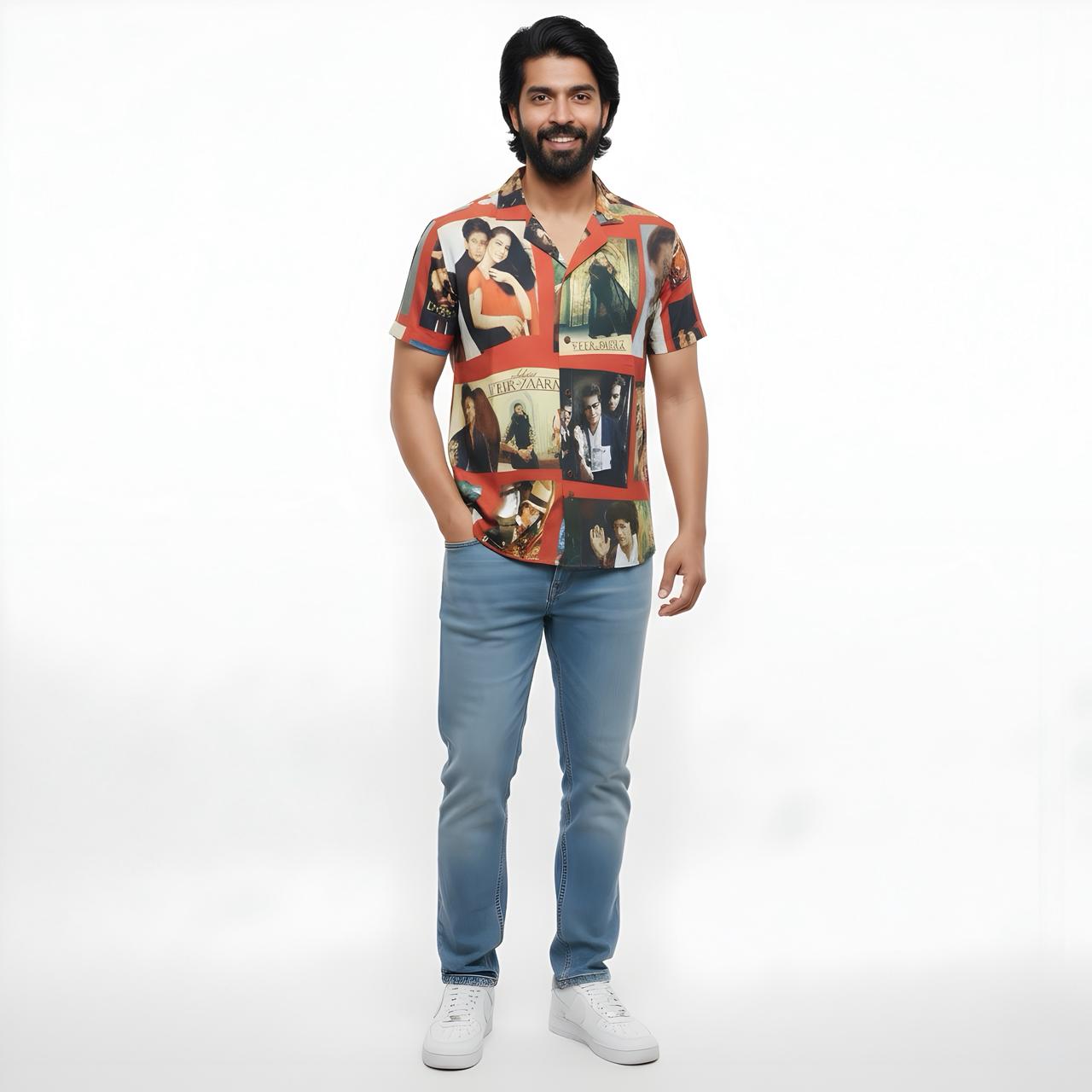 SRK Printed Ruby Red Shirt