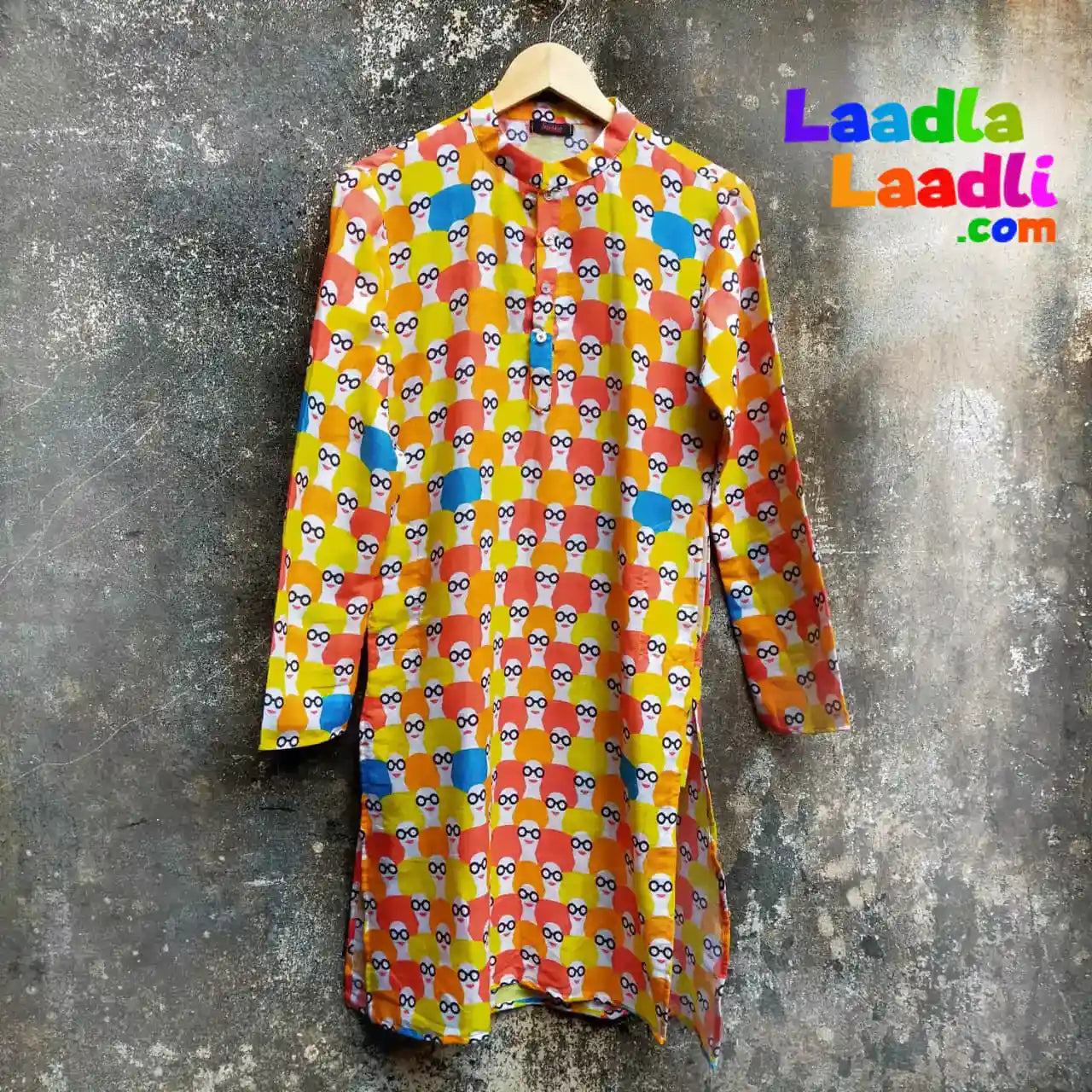 Quirky Printed Stylish Organic Cotton Kurta (For Both Boys And Girls)