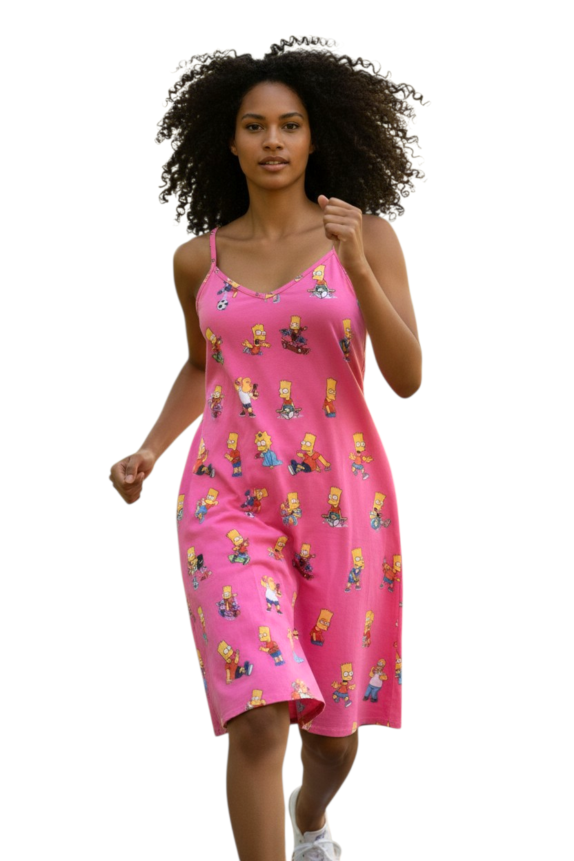 Pink Simpson Strappy Dress