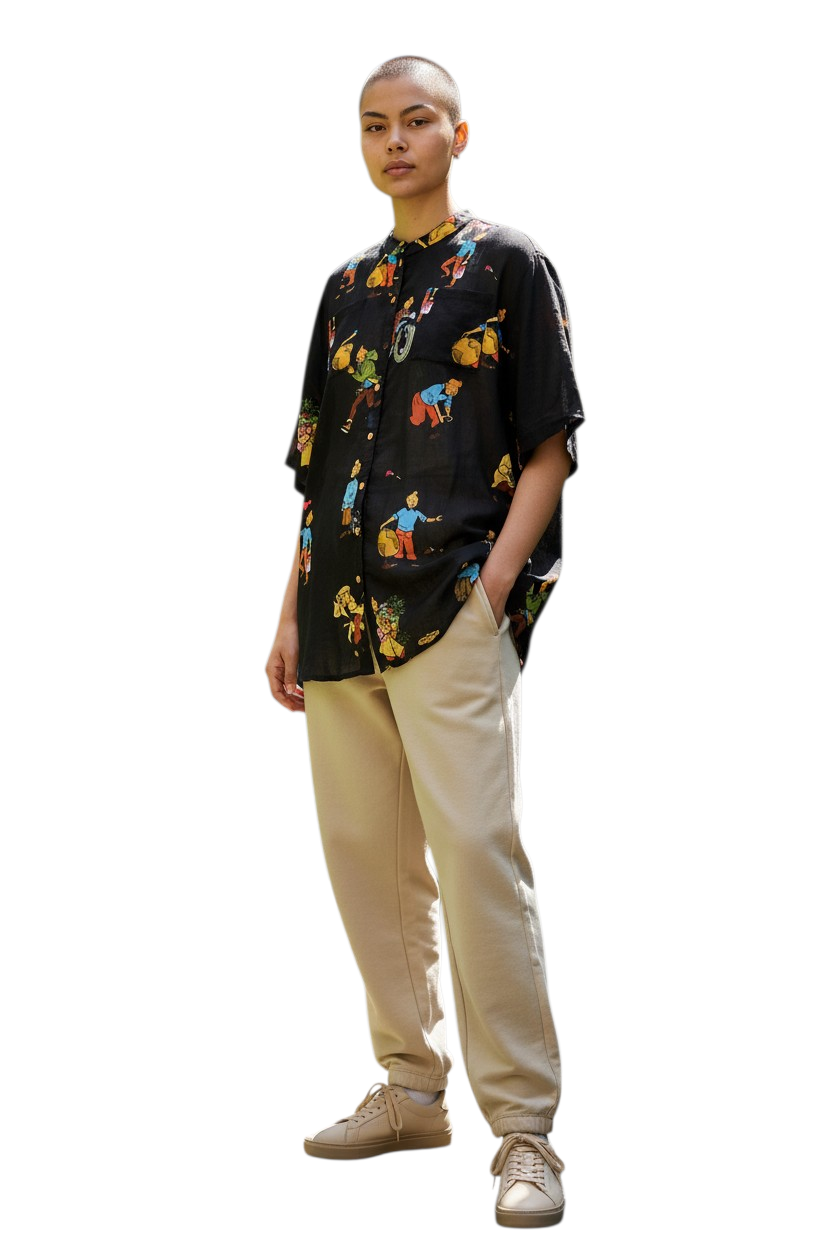 Tin Tin Printed Jacket Cum Dress
