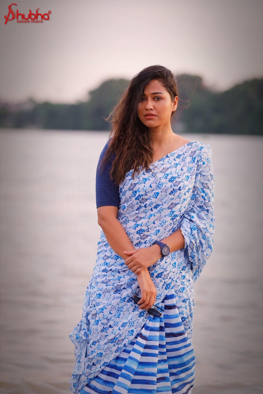 Fish Printed Saree