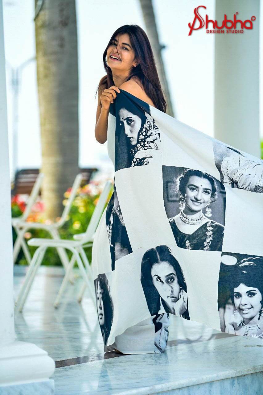 Bollywood Vintage Heroines Printed Saree