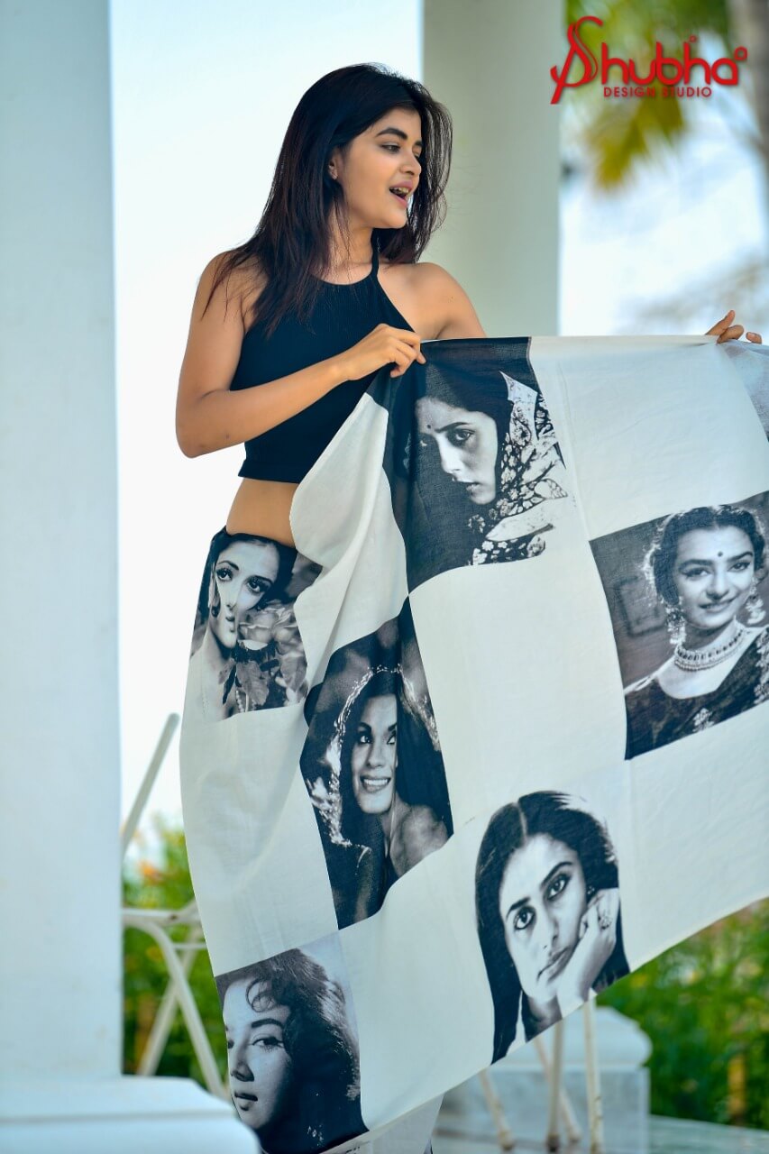 Bollywood Vintage Heroines Printed Saree