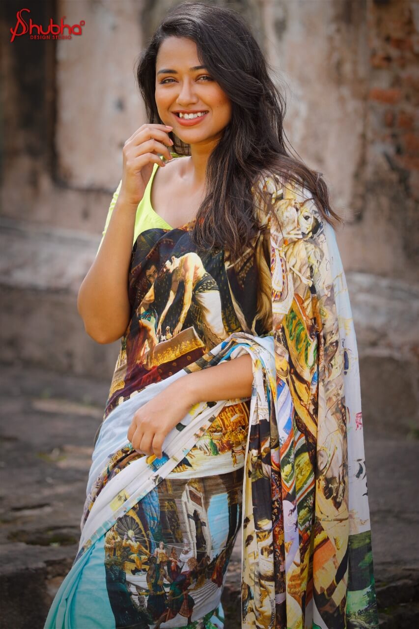 Mahabharata Printed Saree