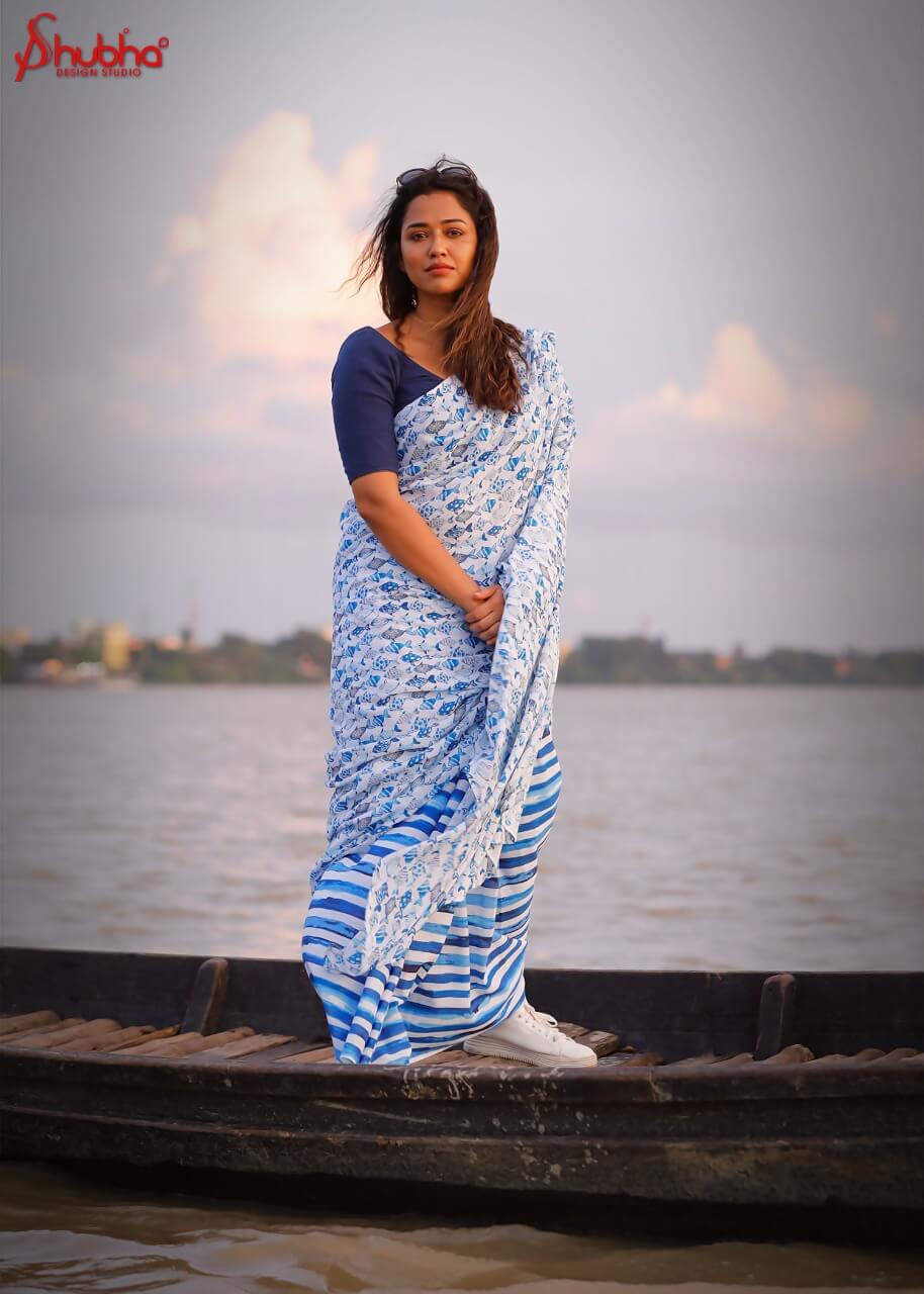 Fish Printed Saree