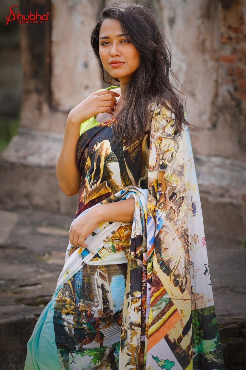 Mahabharata Printed Saree