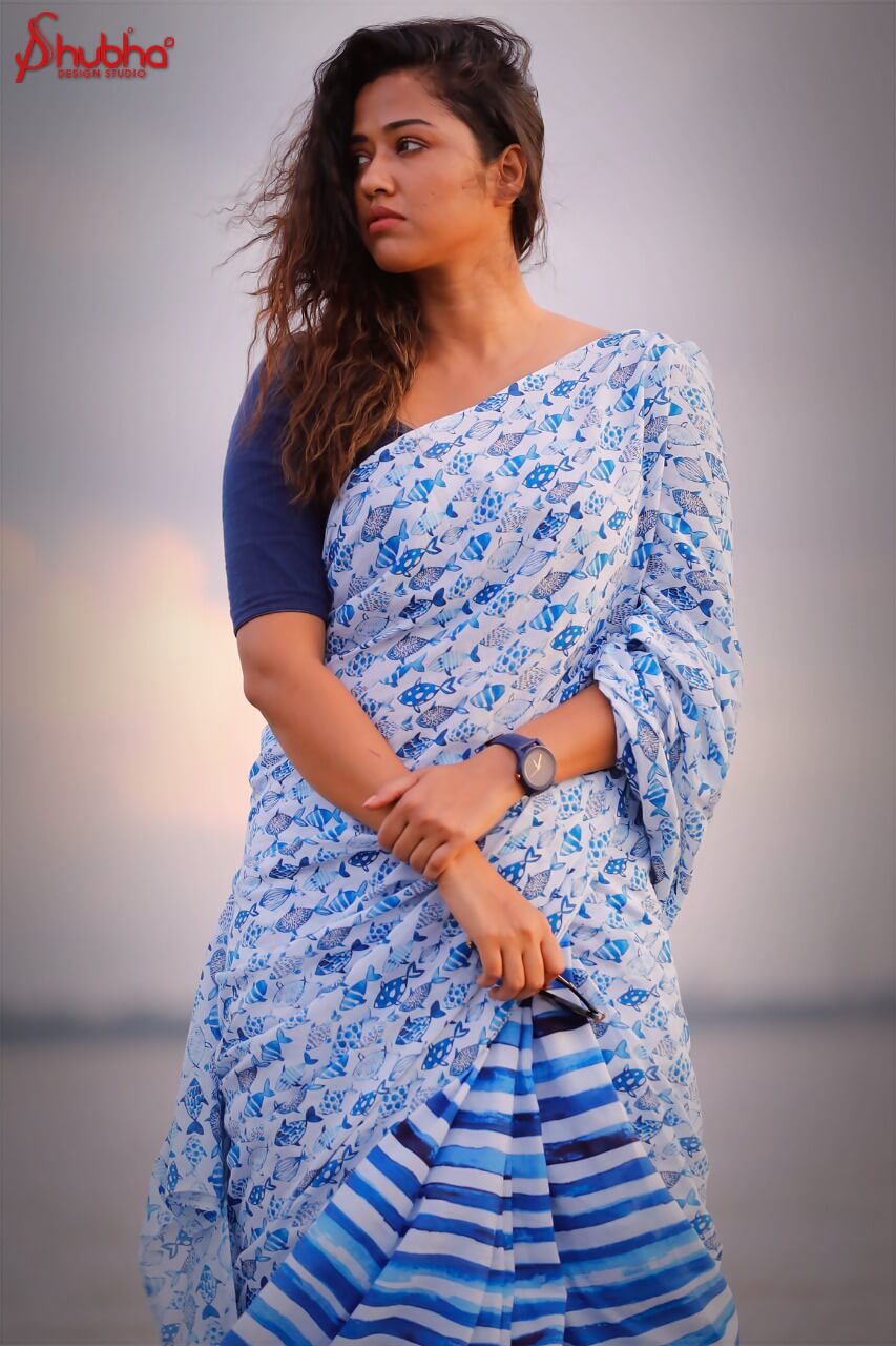 Fish Printed Saree