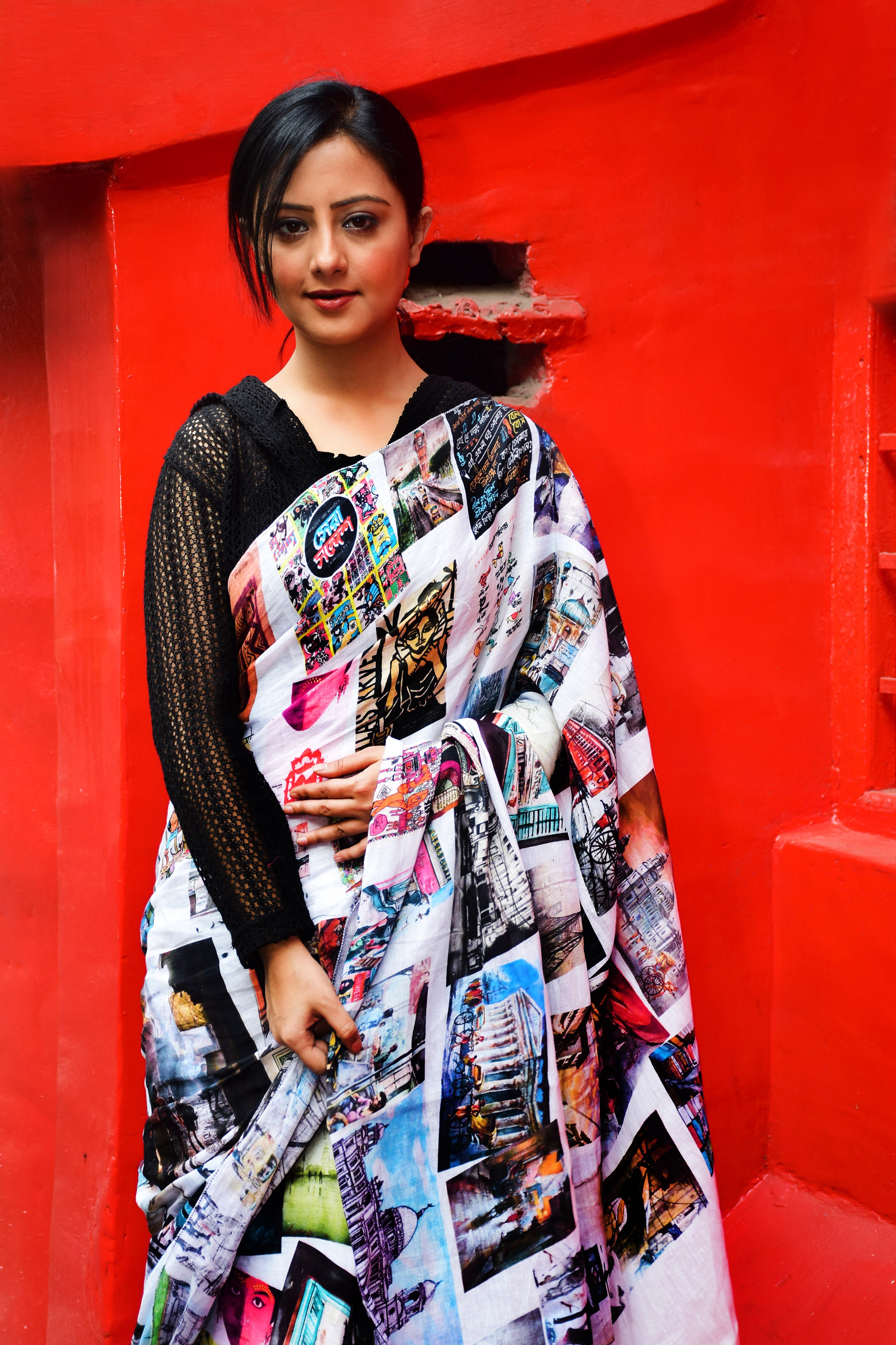 Kolkata Theme Saree