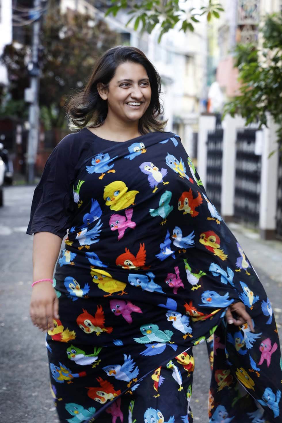 Tweety Bird Printed Saree