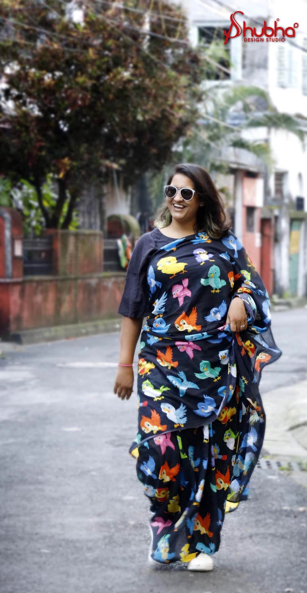 Tweety Bird Printed Saree