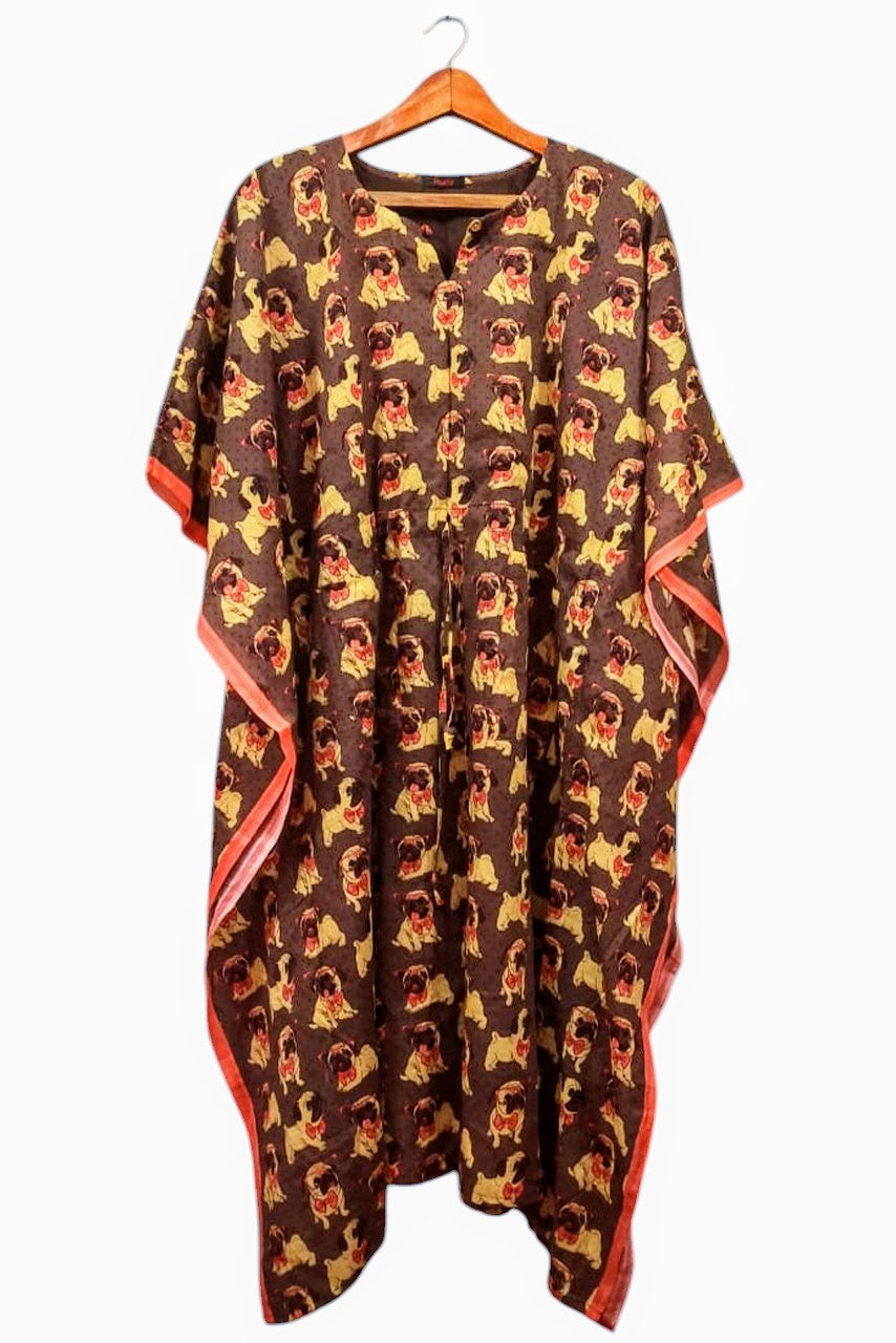 Pug Printed Kaftan