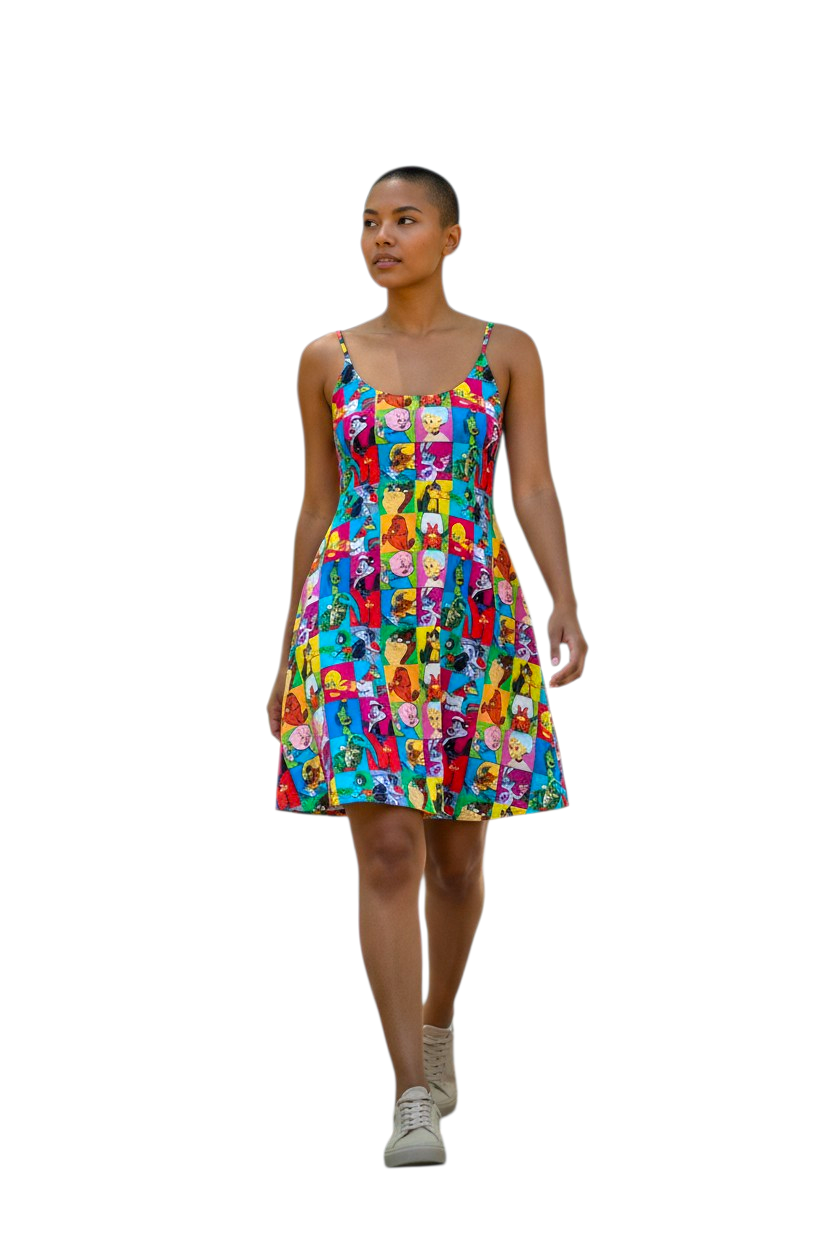 Looney Tunes Strappy Knee-Length Dress
