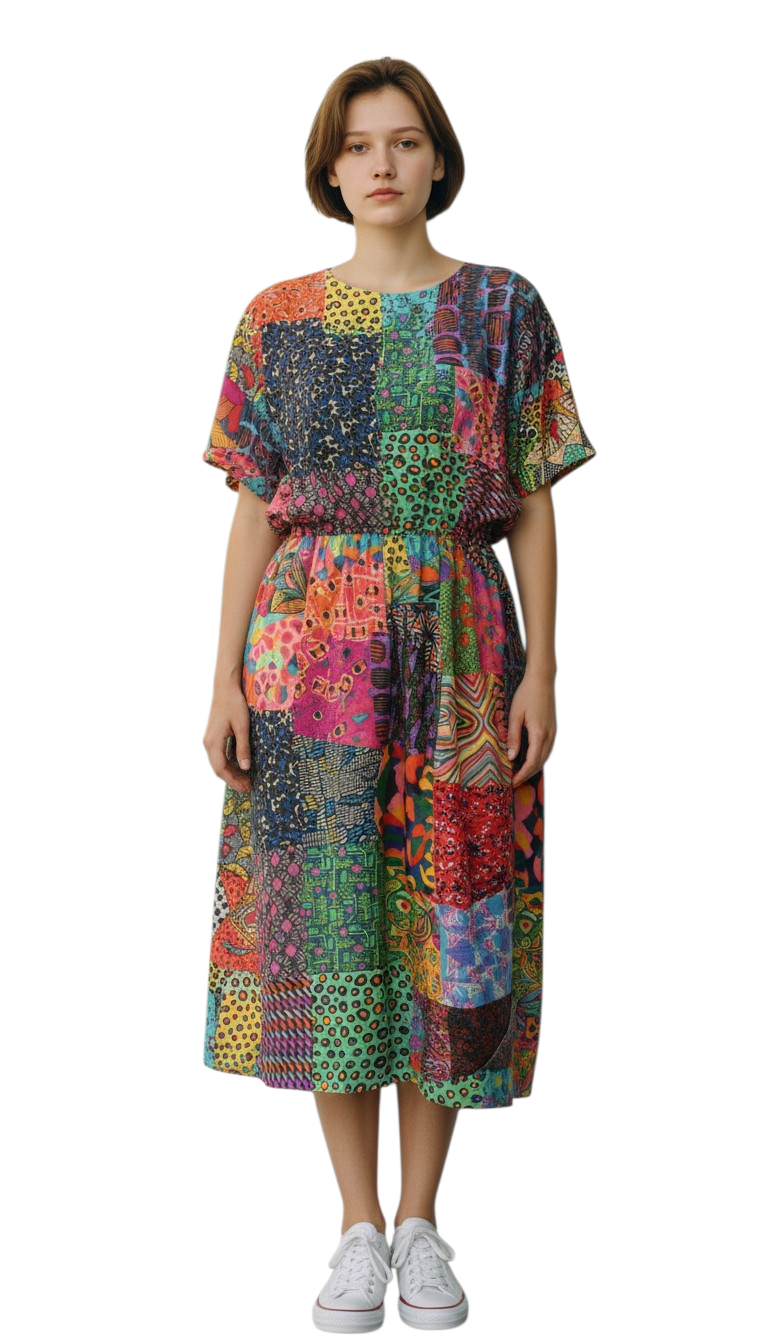 Boho Comfort Knee Length Dress