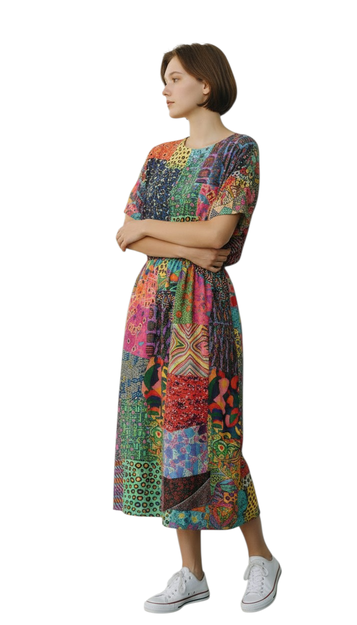 Boho Comfort Knee Length Dress
