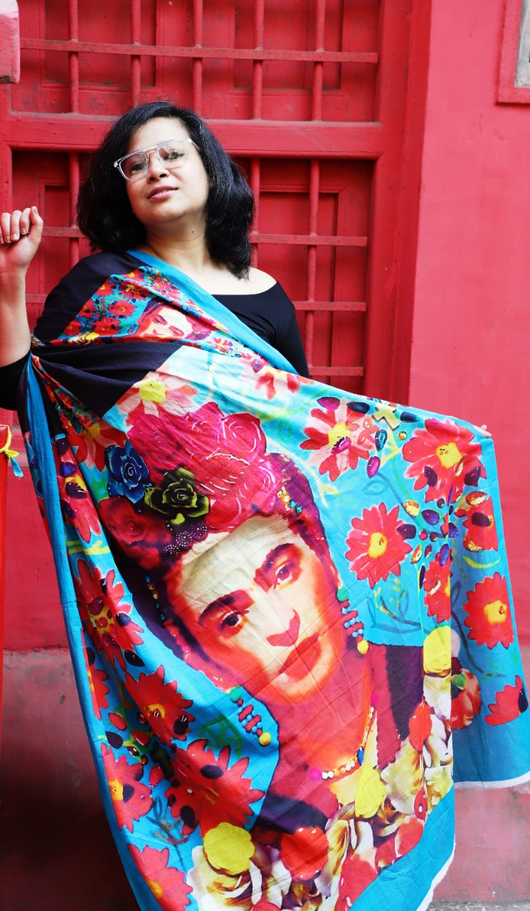 Frida Midnight Blue Saree