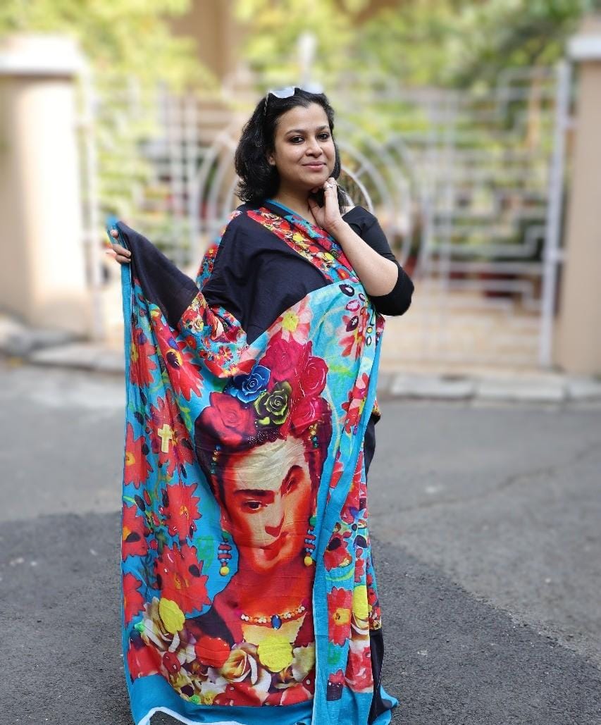 Frida Midnight Blue Saree