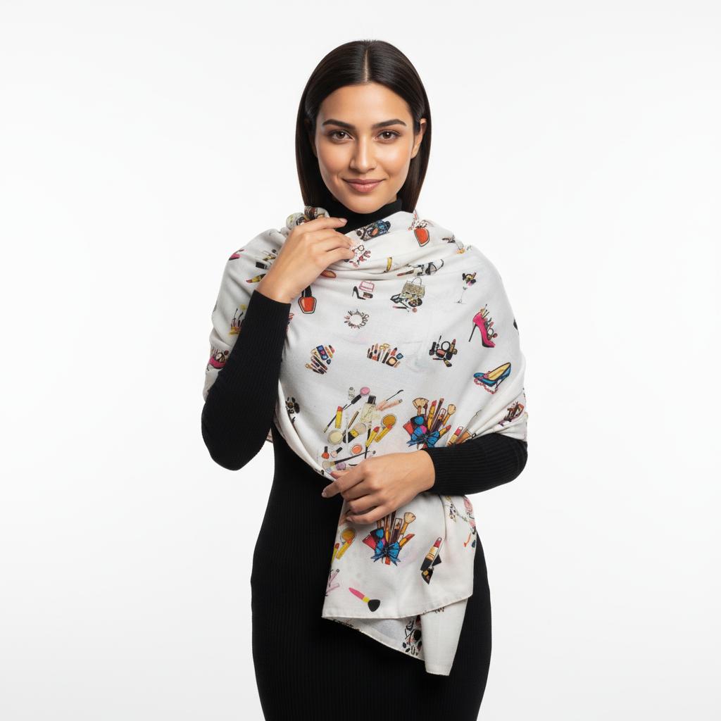 Fun Make Up Printed Stole