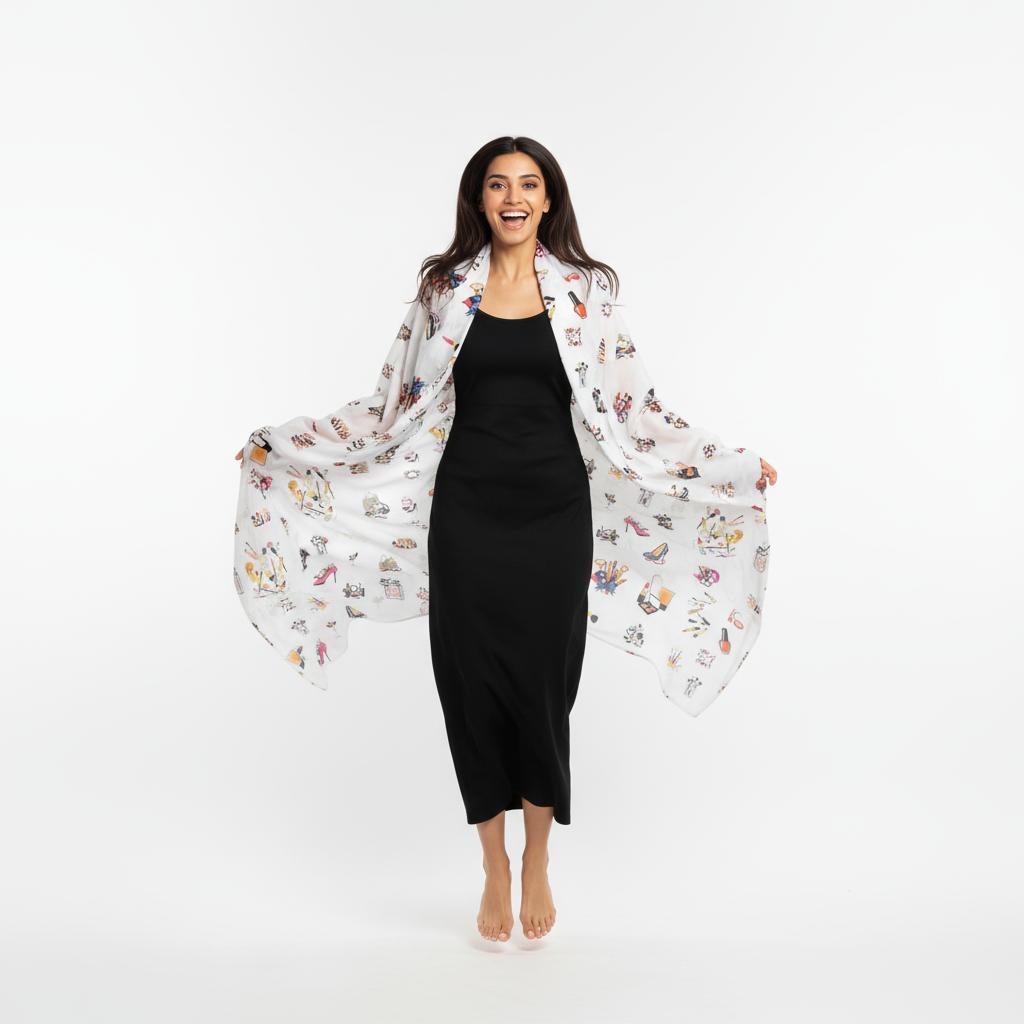 Fun Make Up Printed Stole
