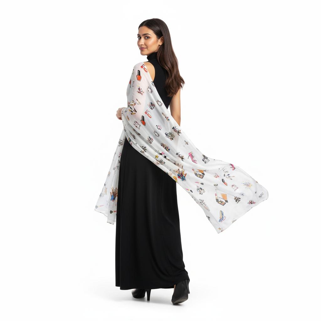 Fun Make Up Printed Stole