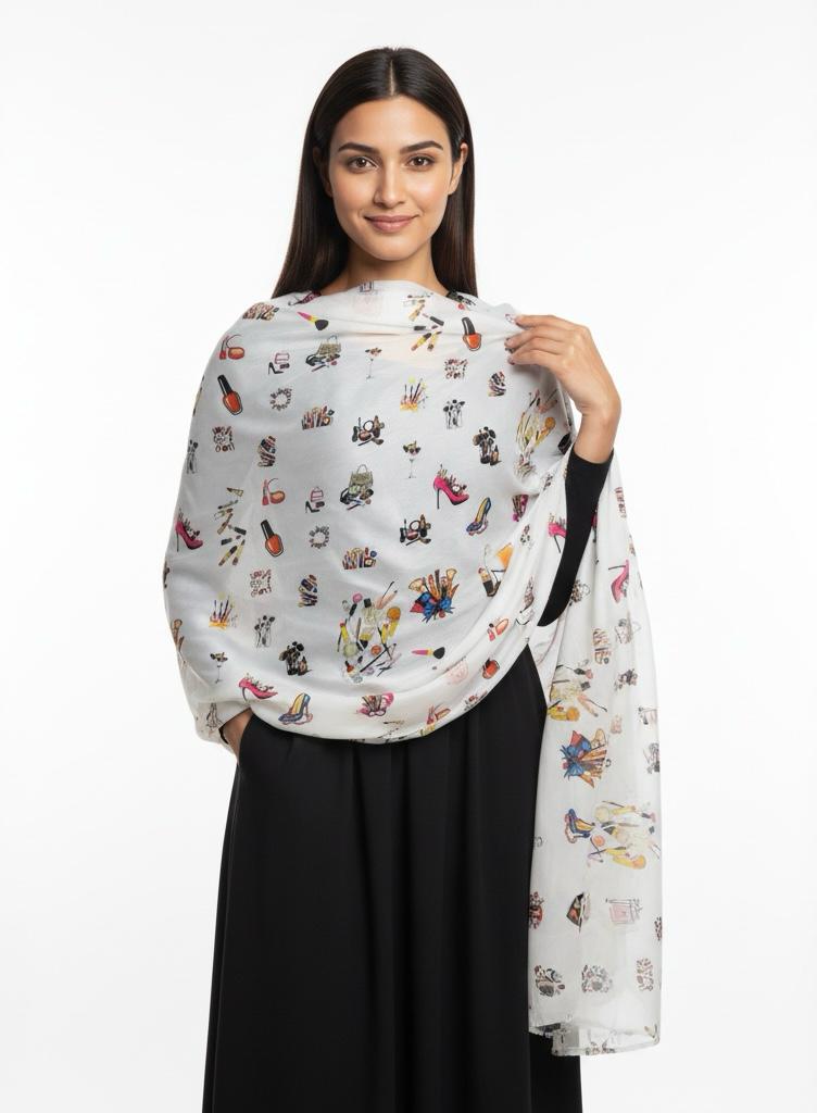 Fun Make Up Printed Stole
