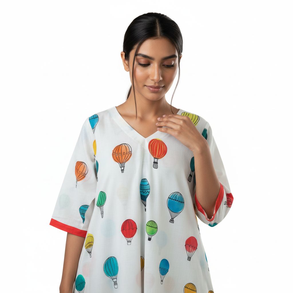 Parachute Printed Comfort A line Dress
