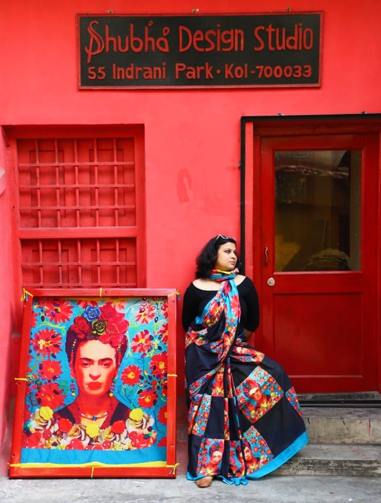 Frida Midnight Blue Saree