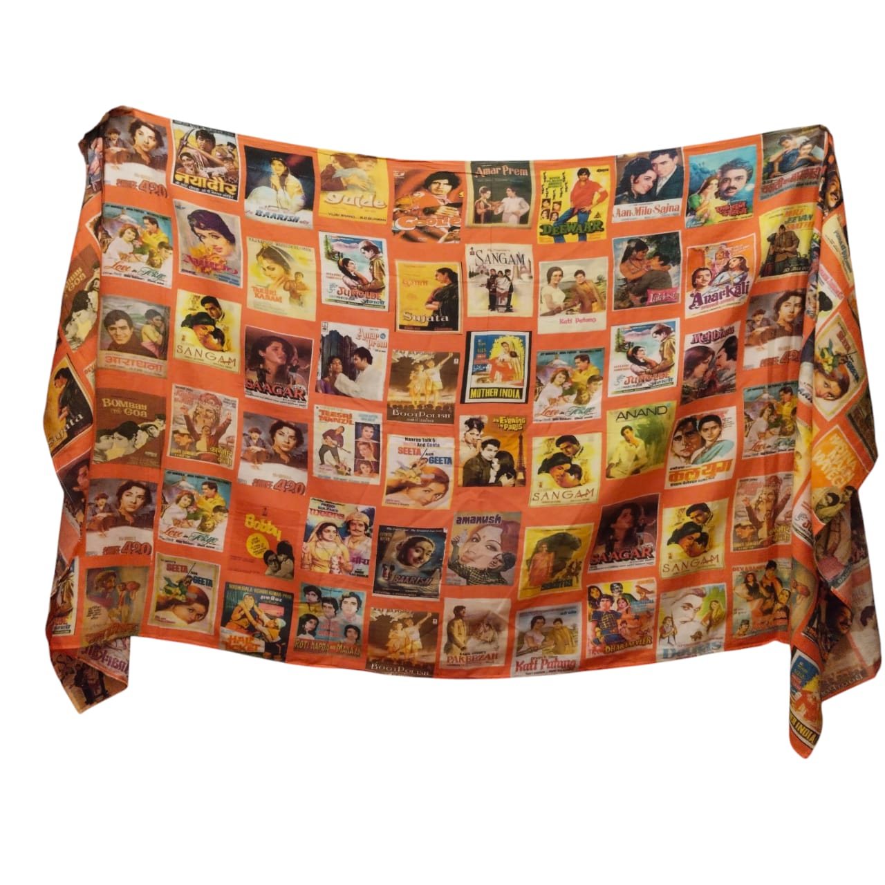Bollywood Vintage Rustic Poster Collage Stole