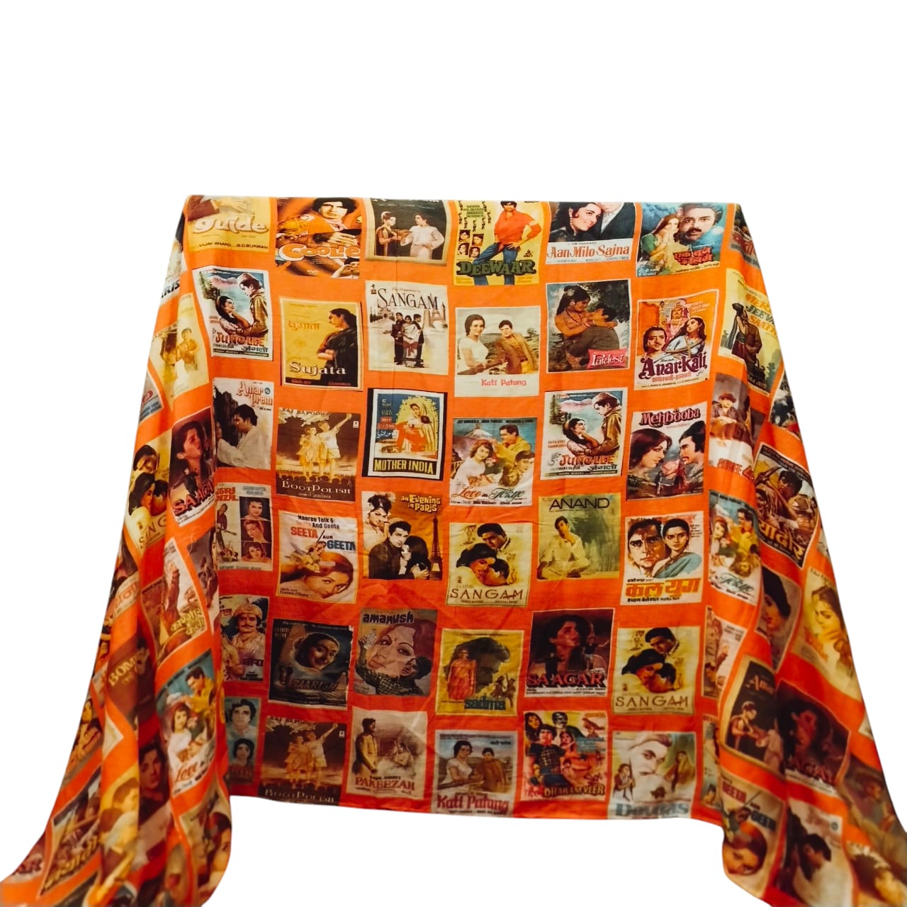 Bollywood Vintage Rustic Poster Collage Stole