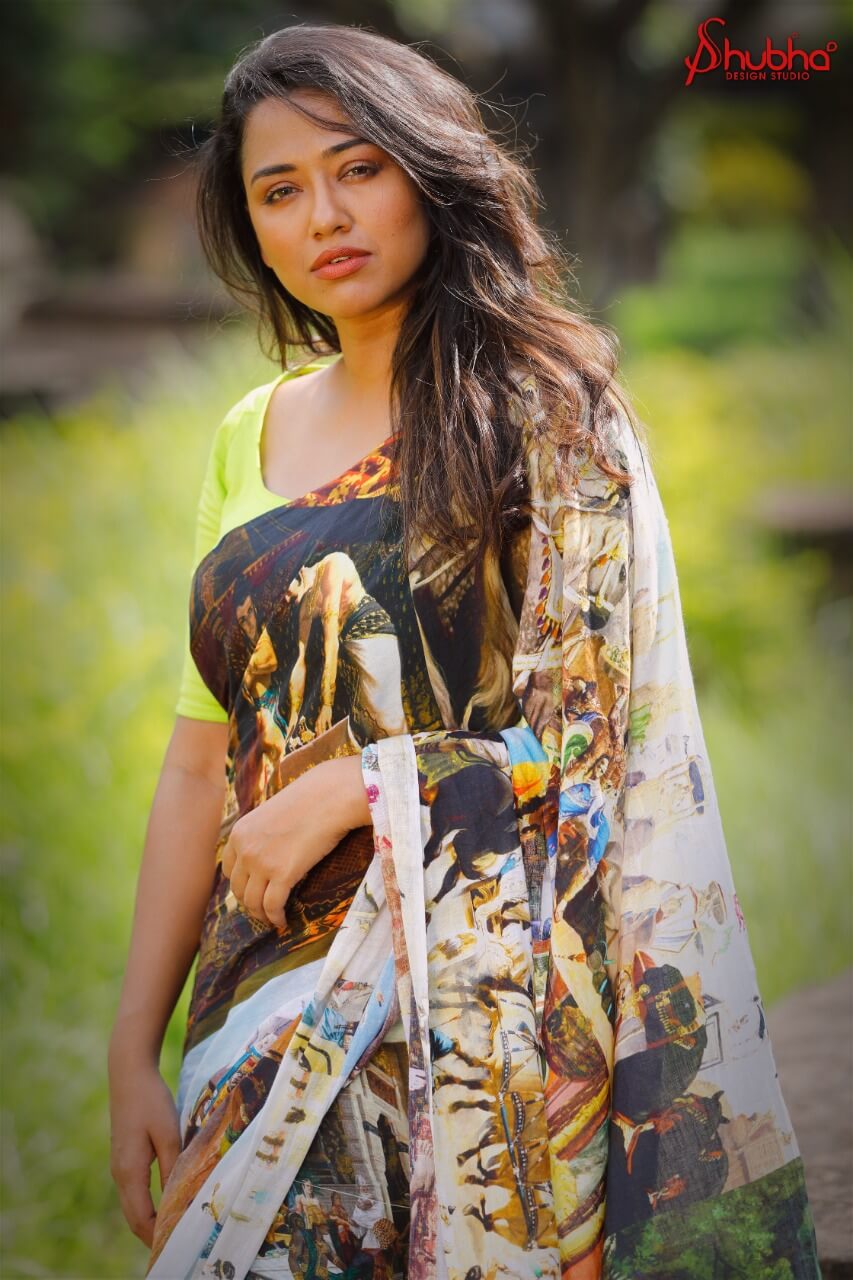 Mahabharata Printed Saree