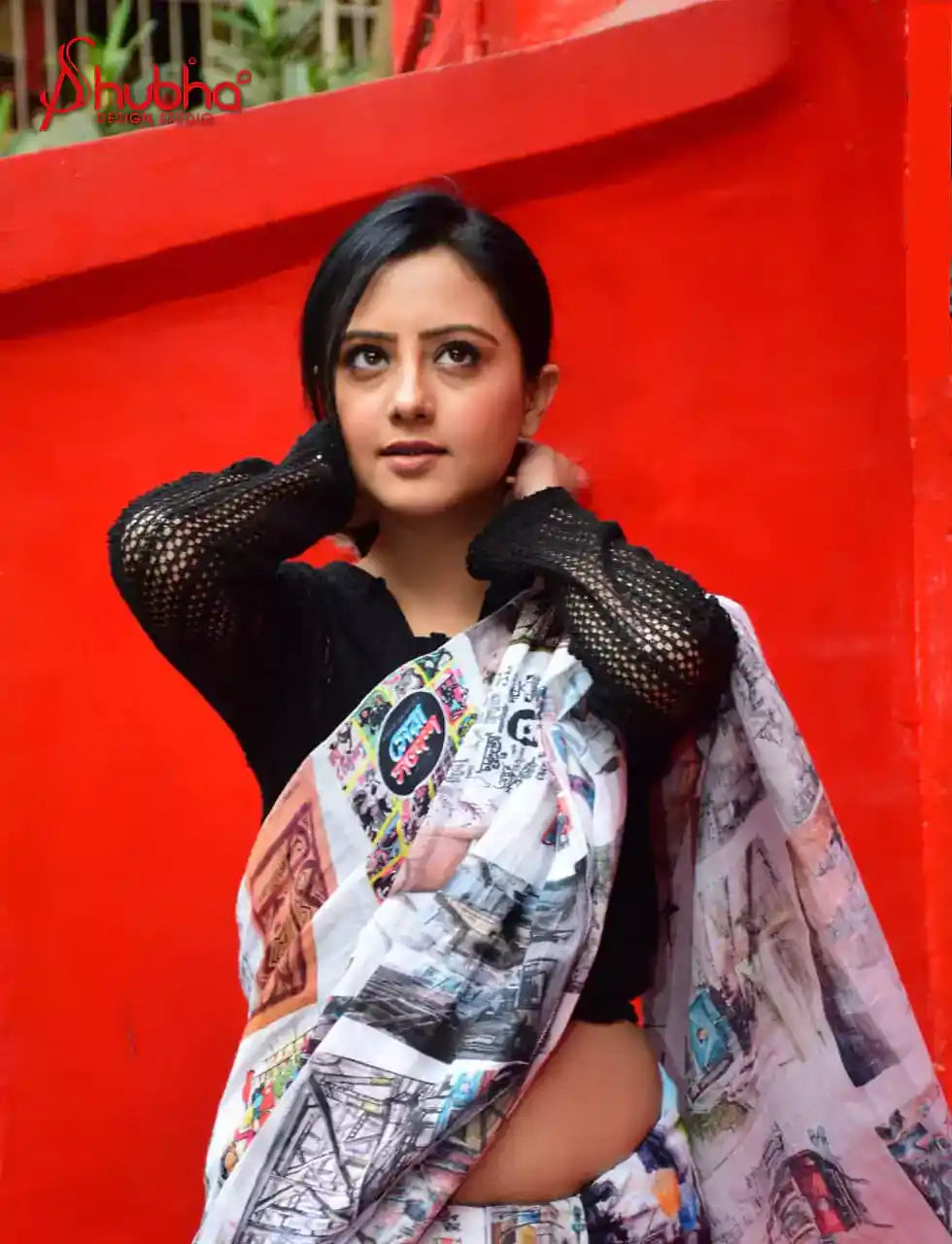Kolkata Theme Saree